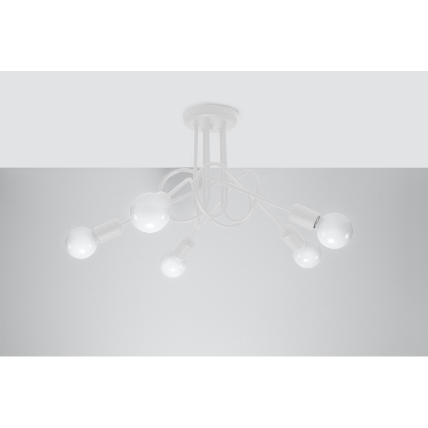 Loftlampe LOOP 5xE27/15W/230V hvid