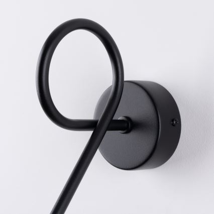 Væglampe LOOP 1xE27/15W/230V sort
