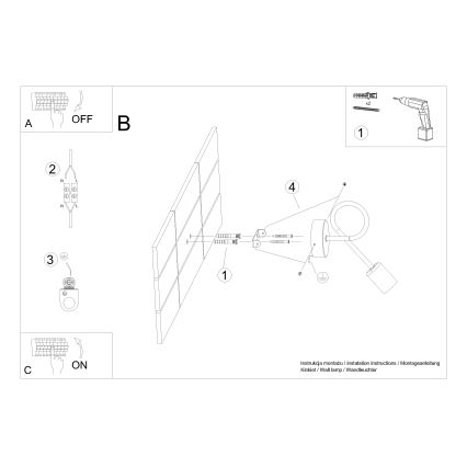 Væglampe LOOP 1xE27/15W/230V skinnende krom