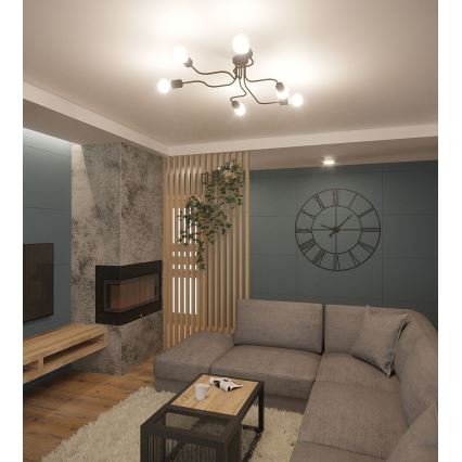 Loftlampe VECTOR 6xE27/15W/230V hvid