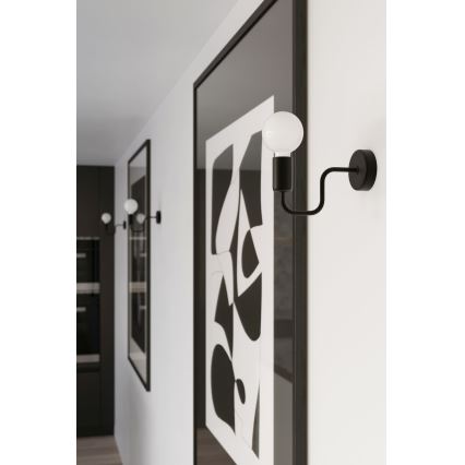 Væglampe VECTOR 1xE27/15W/230V sort