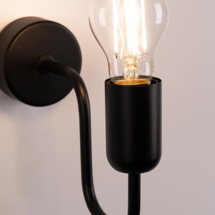 Væglampe VECTOR 1xE27/15W/230V sort