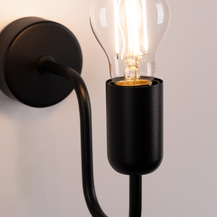 Væglampe VECTOR 1xE27/15W/230V sort