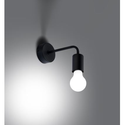 Væglampe NORAH 1xE27/15W/230V sort