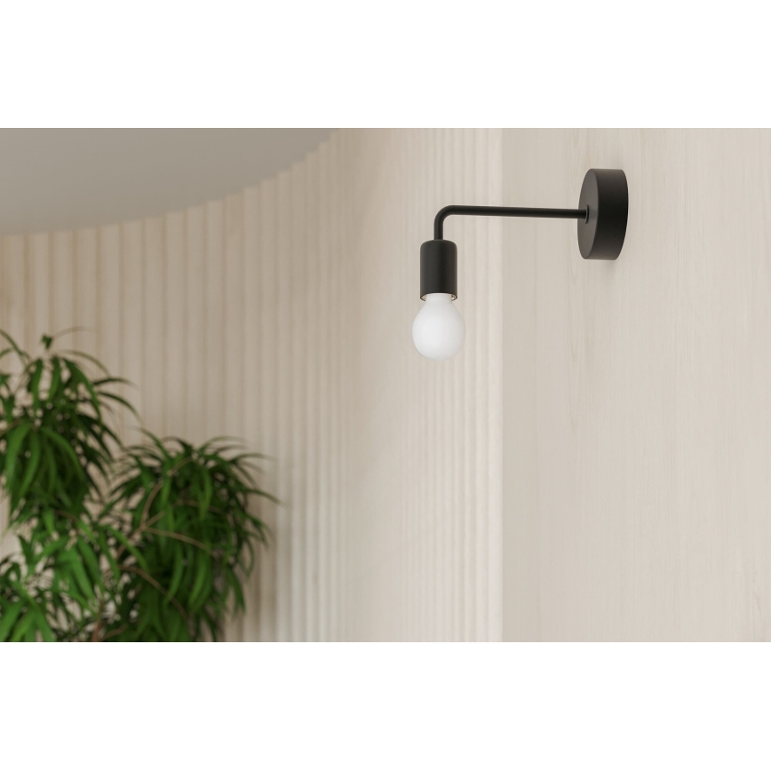 Væglampe NORAH 1xE27/15W/230V sort