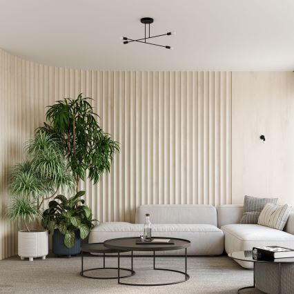 Væglampe NORAH 1xE27/15W/230V sort