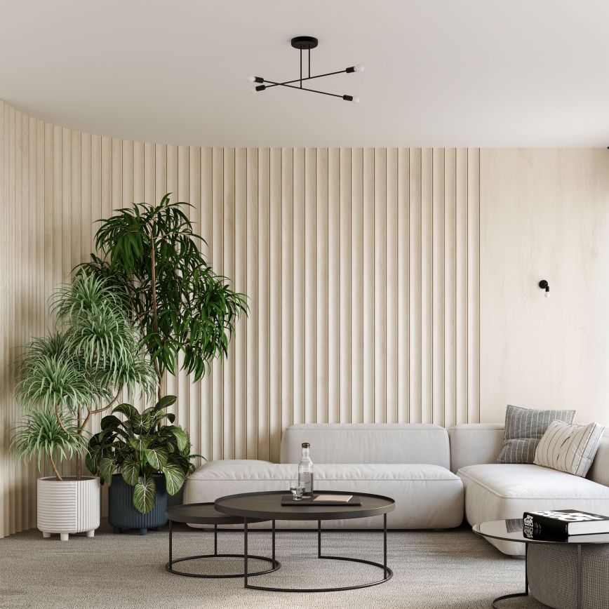 Væglampe NORAH 1xE27/15W/230V sort