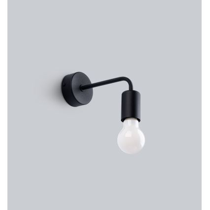 Væglampe NORAH 1xE27/15W/230V sort