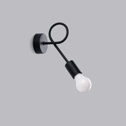 Væglampe LEVAR 1xE27/15W/230V sort