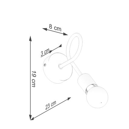 Væglampe LEVAR 1xE27/15W/230V sort