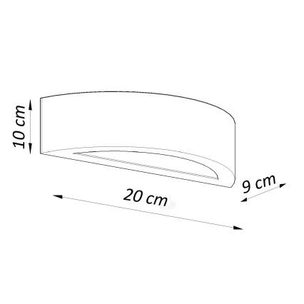 Væglampe ATENA 1xE27/15W/230V 20 cm hvid