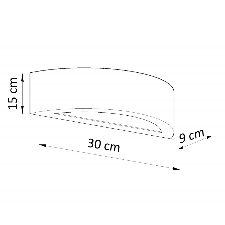 Væglampe ATENA 1xE27/15W/230V 30 cm hvid