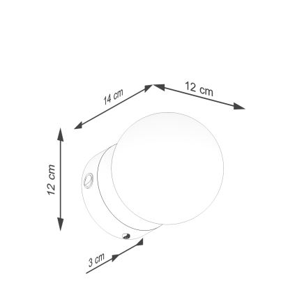 Væglampe YOLI 1xG9/8W/230V sort