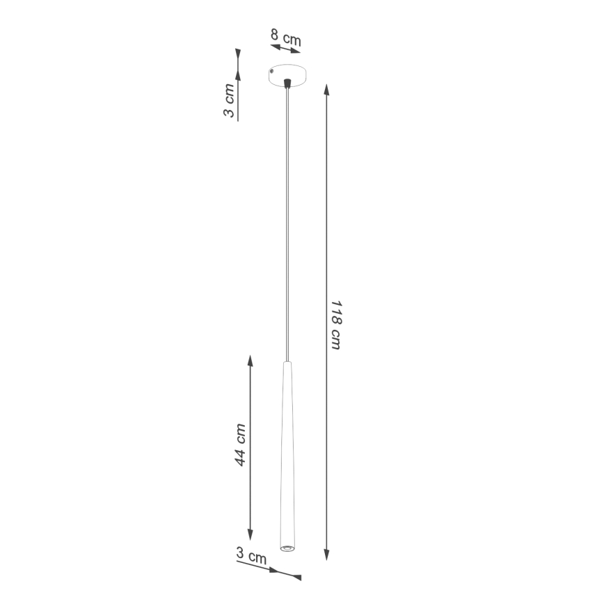 Pendel BLISS 1xG9/8W/230V sort