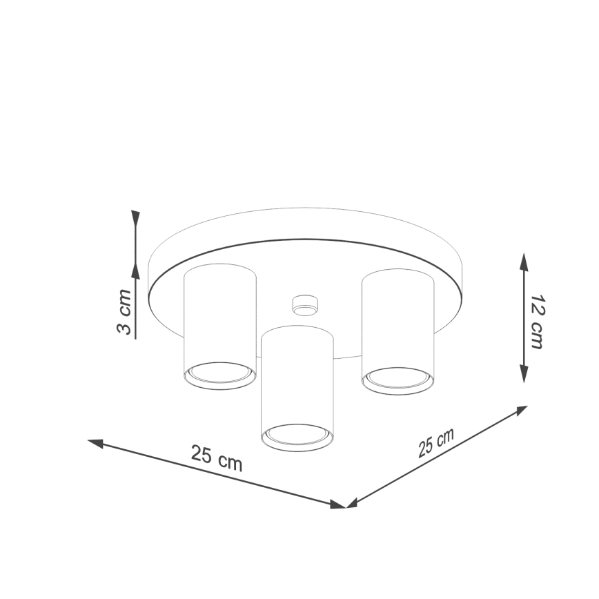 Spotlampe LAGOS 3xGU10/10W/230V sort
