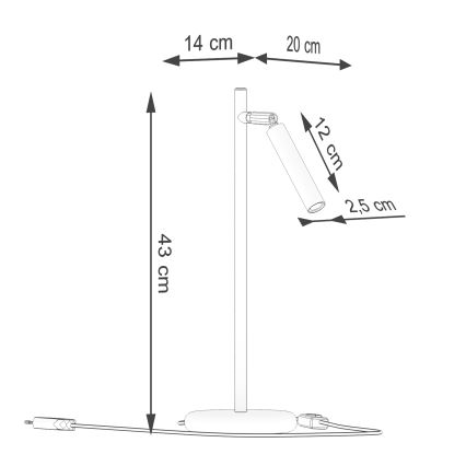 Bordlampe PASTELO 1xG9/8W/230V hvid