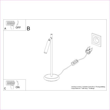 Bordlampe PASTELO 1xG9/8W/230V sort