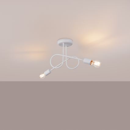Loftlampe LOOP 2xE27/15W/230V hvid