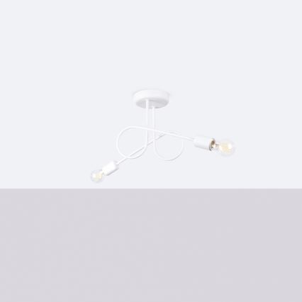 Loftlampe LOOP 2xE27/15W/230V hvid