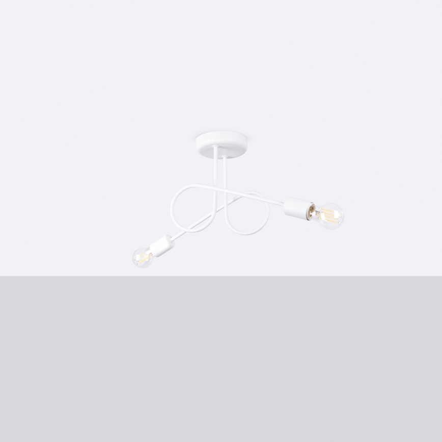 Loftlampe LOOP 2xE27/15W/230V hvid