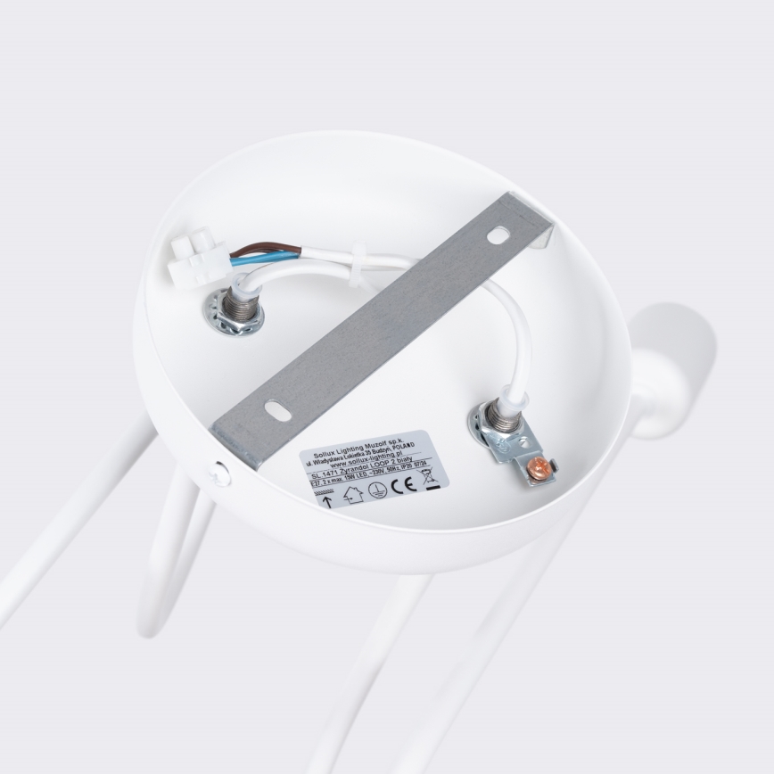 Loftlampe LOOP 2xE27/15W/230V hvid
