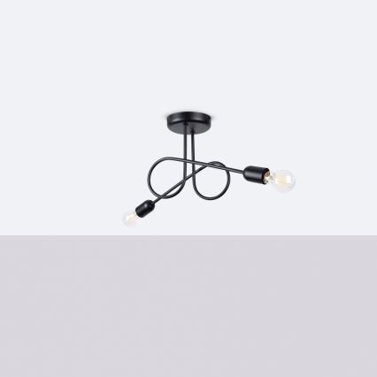 Loftlampe LOOP 2xE27/15W/230V sort