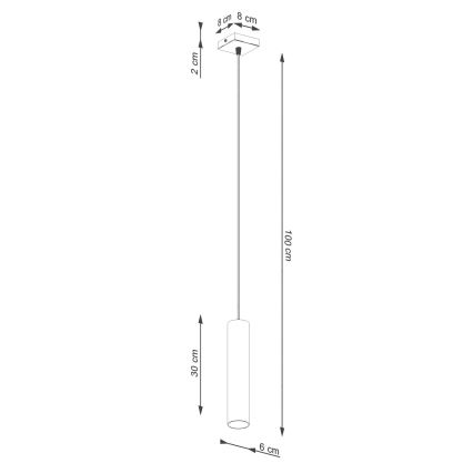 Pendel LAGOS 1xGU10/10W/230V cremefarvet
