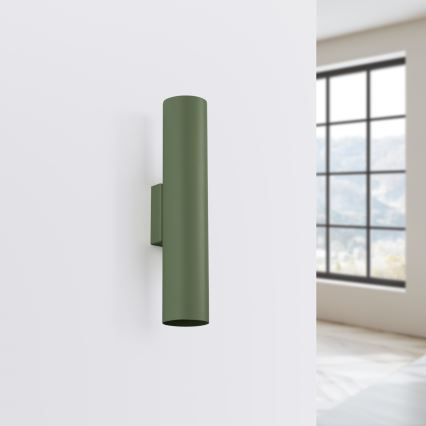 Væglampe LAGOS 2xGU10/10W/230V grøn