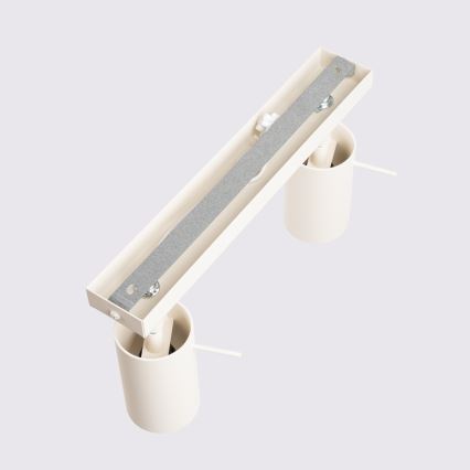 Spotlampe RING 2xGU10/10W/230V cremefarvet