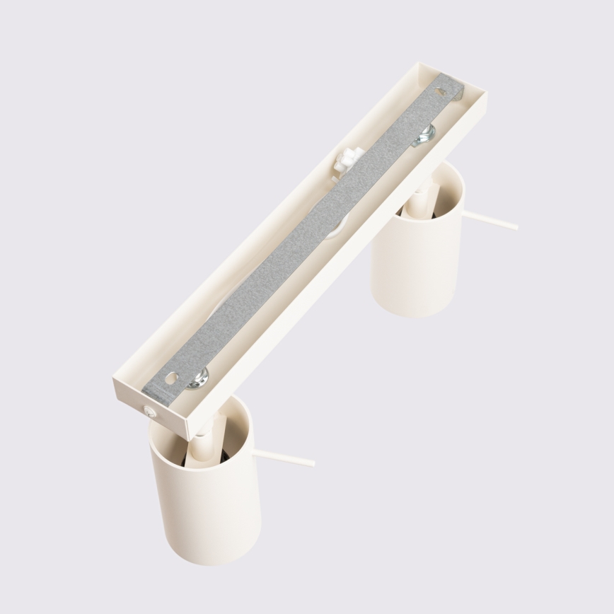 Spotlampe RING 2xGU10/10W/230V cremefarvet