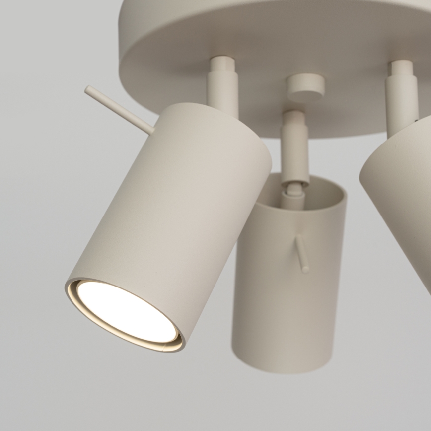 Spotlampe RING 3xGU10/10W/230V cremefarvet