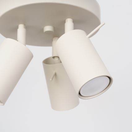 Spotlampe RING 3xGU10/10W/230V cremefarvet