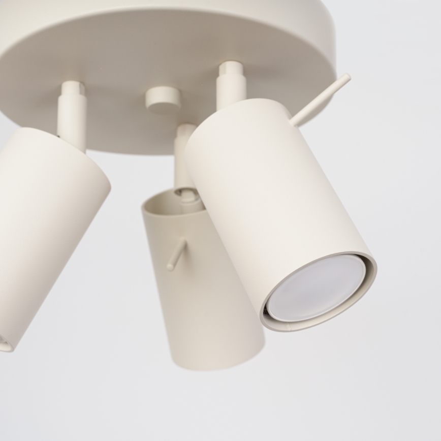 Spotlampe RING 3xGU10/10W/230V cremefarvet
