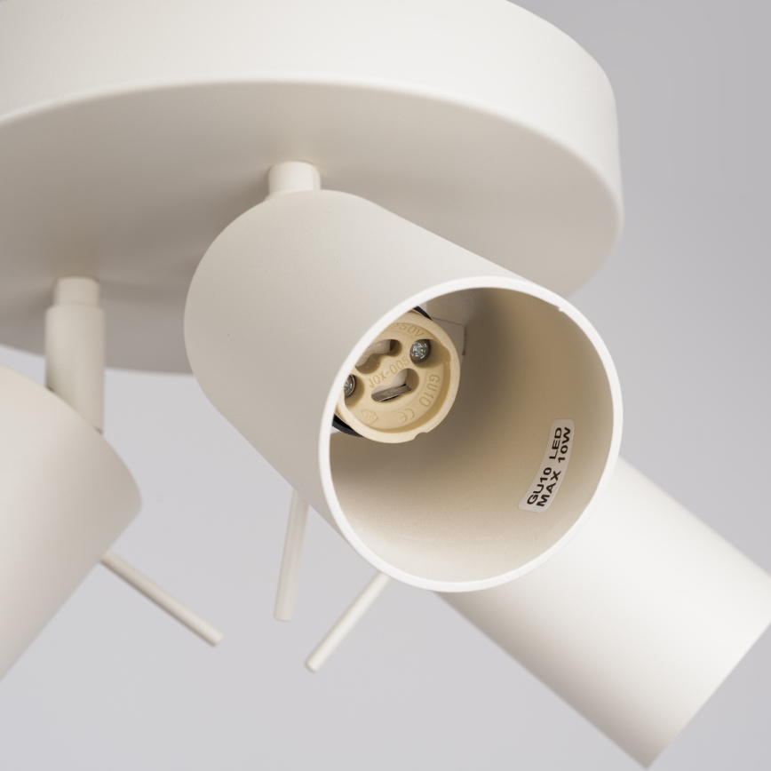 Spotlampe RING 3xGU10/10W/230V cremefarvet