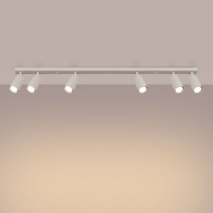 Spotlampe RING 6xGU10/10W/230V cremefarvet