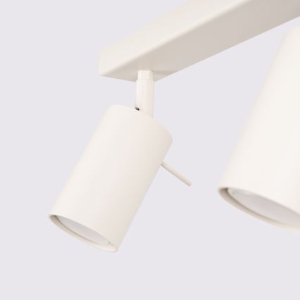 Spotlampe RING 6xGU10/10W/230V cremefarvet