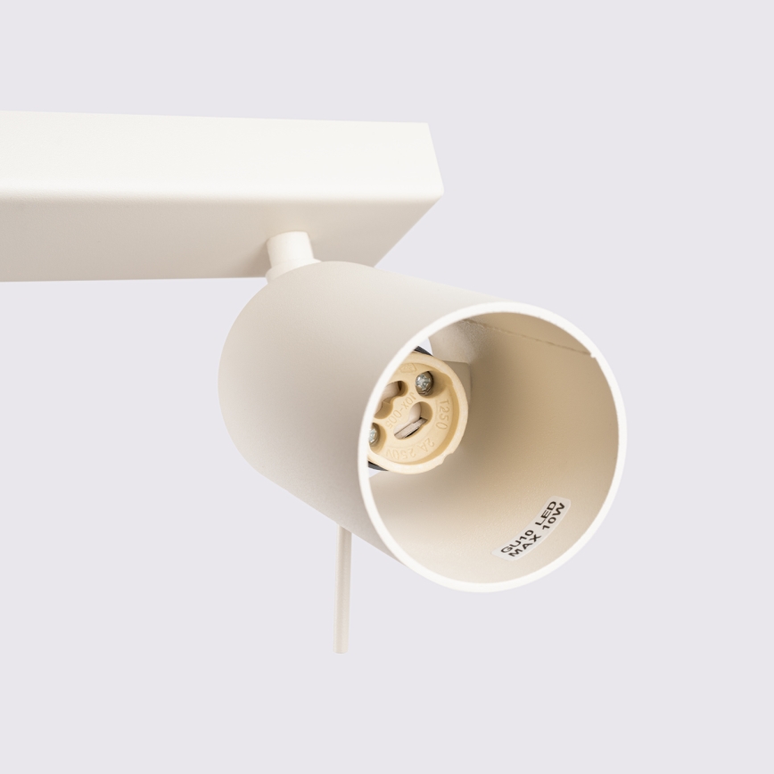 Spotlampe RING 6xGU10/10W/230V cremefarvet