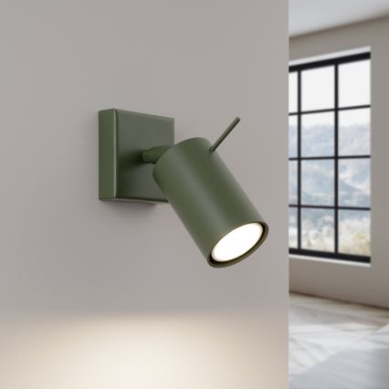 Vægspot RING 1xGU10/10W/230V grøn