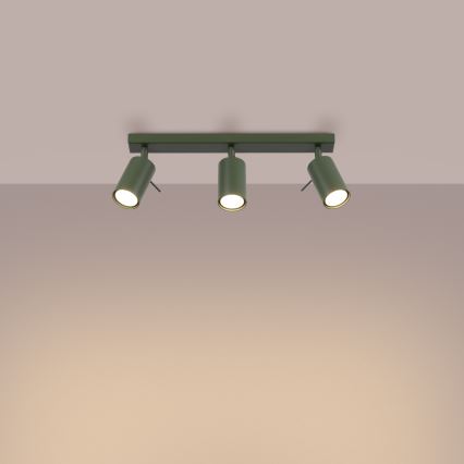 Spotlampe RING 3xGU10/10W/230V grøn