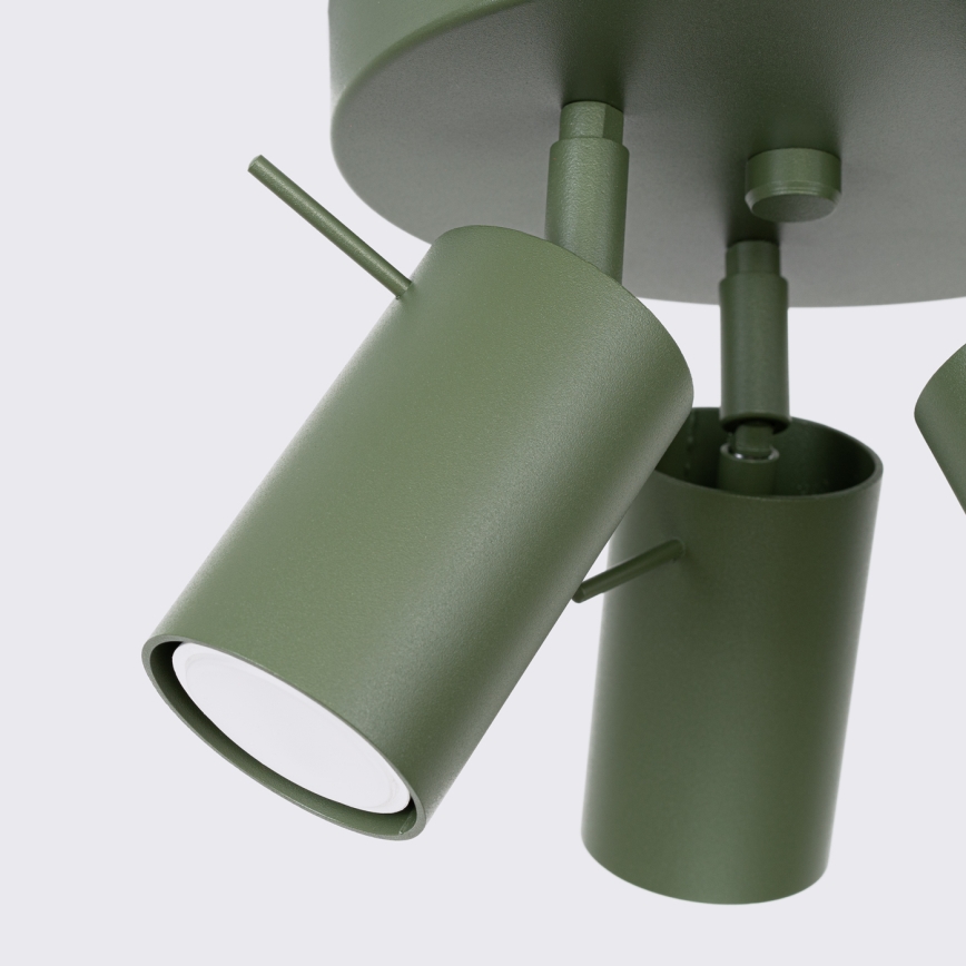 Spotlampe RING 3xGU10/10W/230V grøn