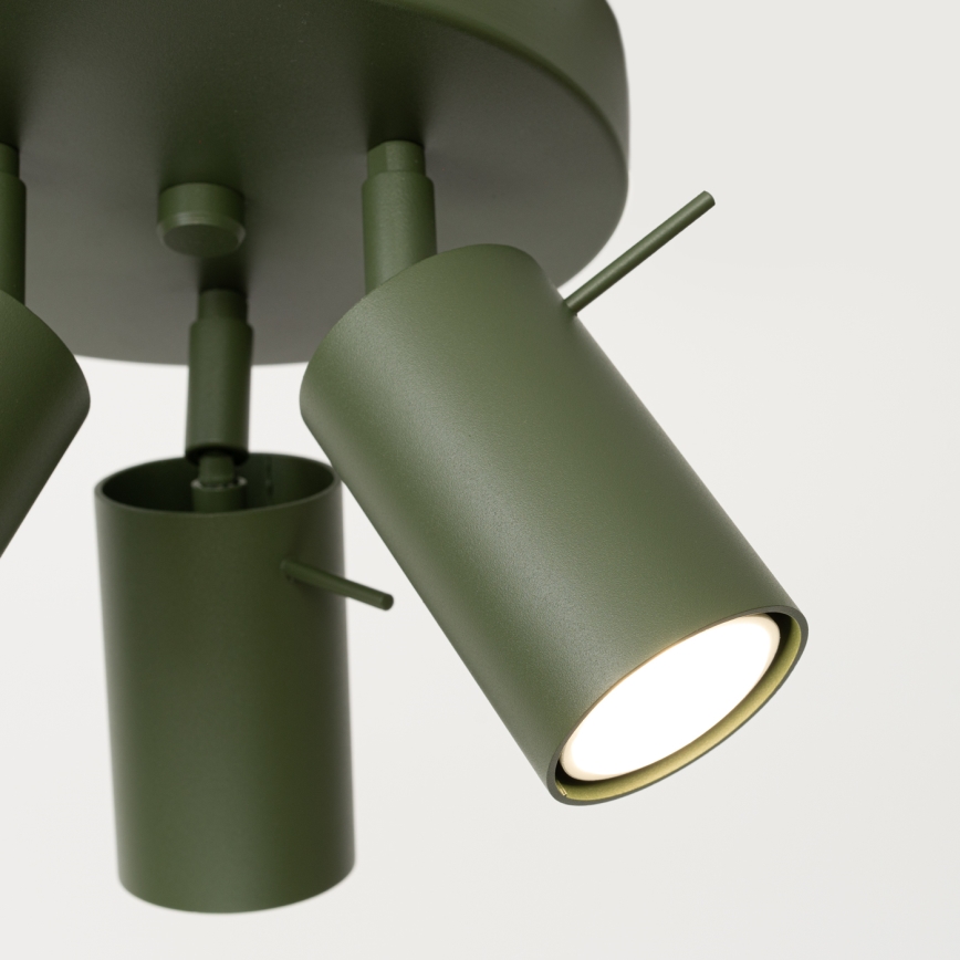 Spotlampe RING 3xGU10/10W/230V grøn