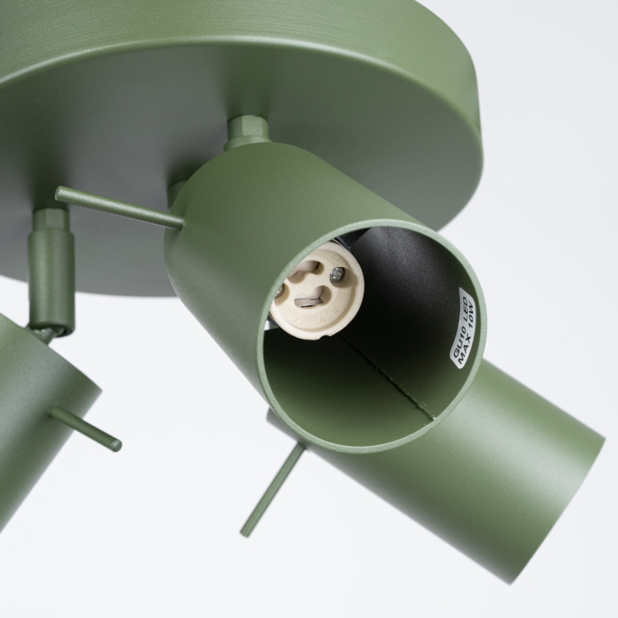 Spotlampe RING 3xGU10/10W/230V grøn