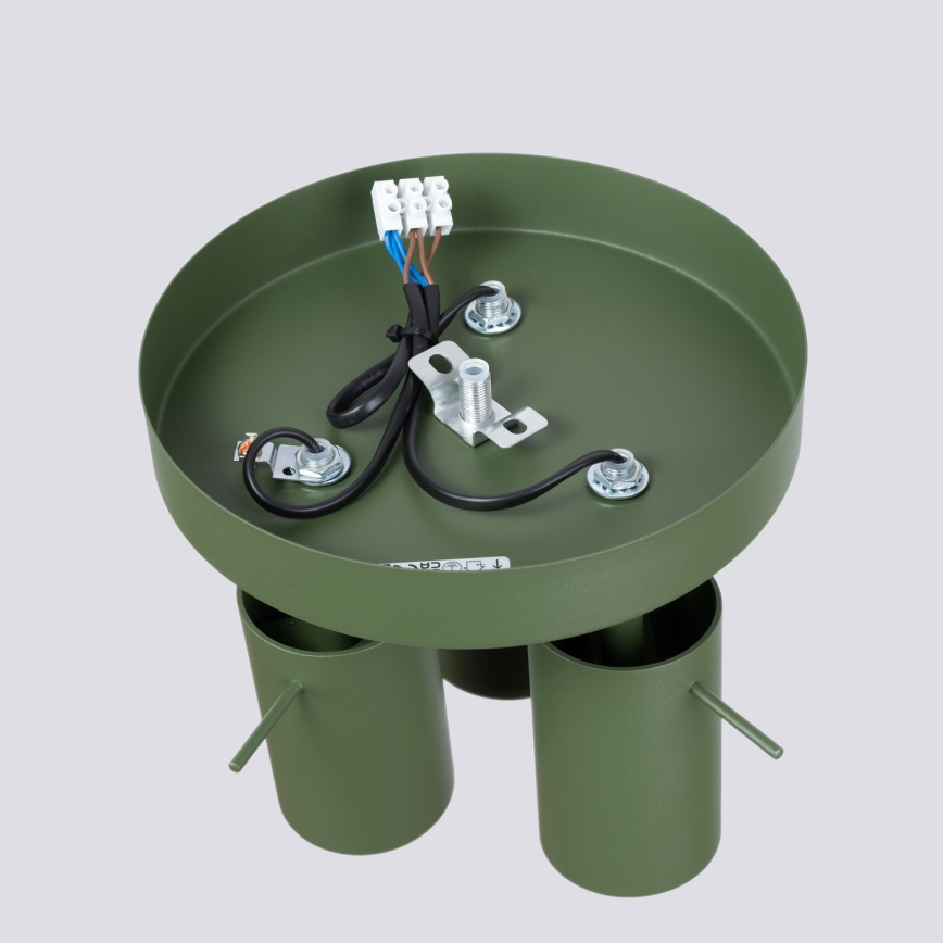 Spotlampe RING 3xGU10/10W/230V grøn