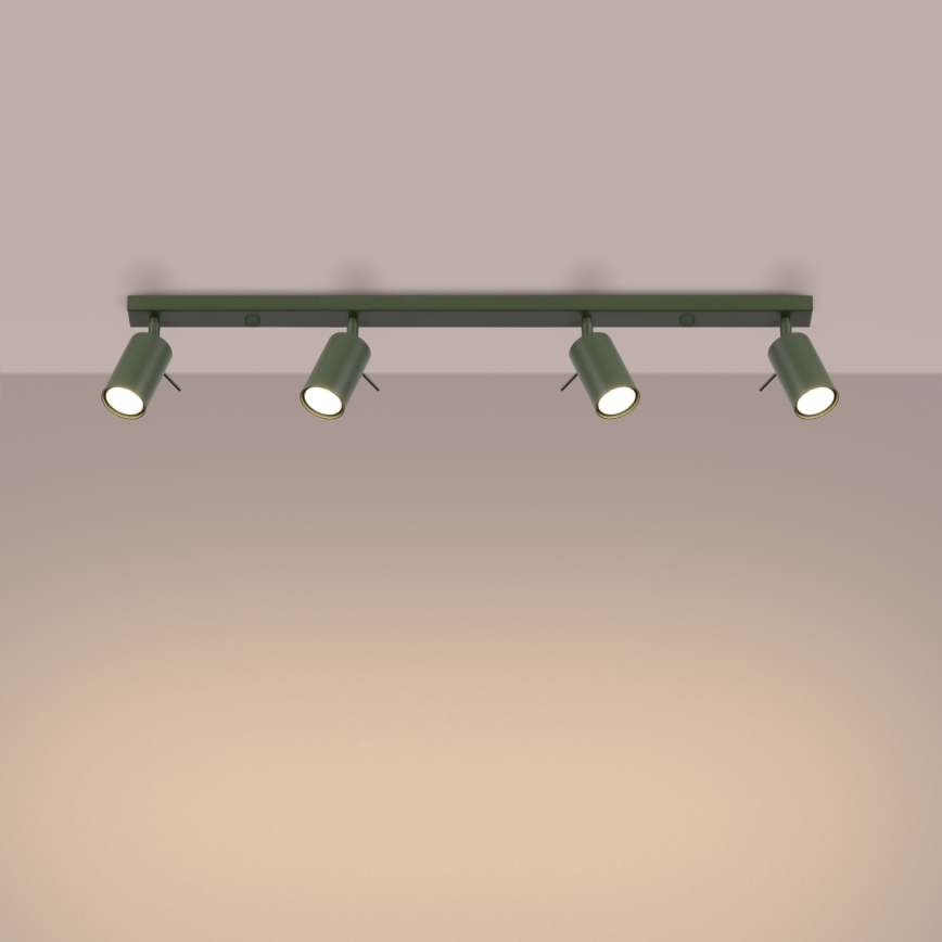 Spotlampe RING 4xGU10/10W/230V grøn