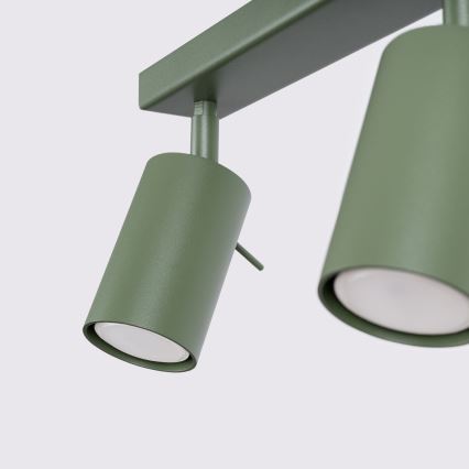 Spotlampe RING 4xGU10/10W/230V grøn