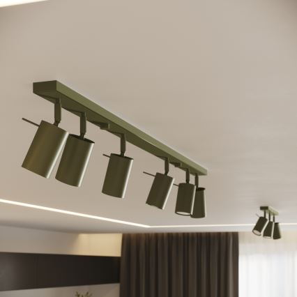 Spotlampe RING 6xGU10/10W/230V grøn