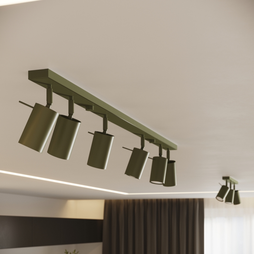 Spotlampe RING 6xGU10/10W/230V grøn
