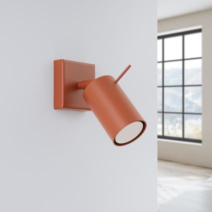 Vægspot RING 1xGU10/10W/230V rød