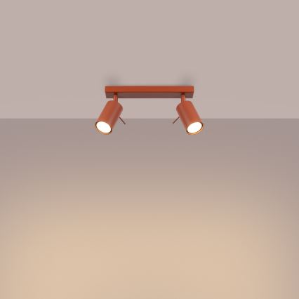 Spotlampe RING 2xGU10/10W/230V rød