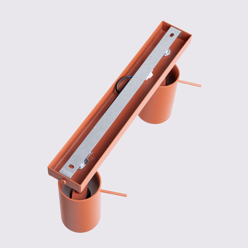 Spotlampe RING 2xGU10/10W/230V rød